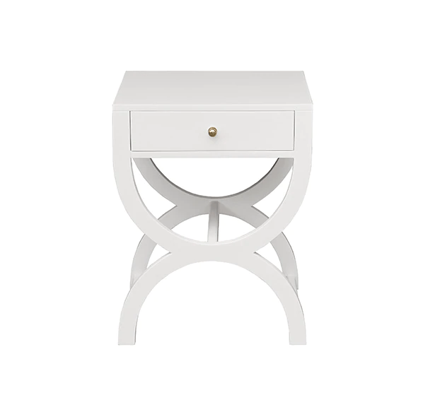 White Side Table by Worlds Away | Fig Linens and Home