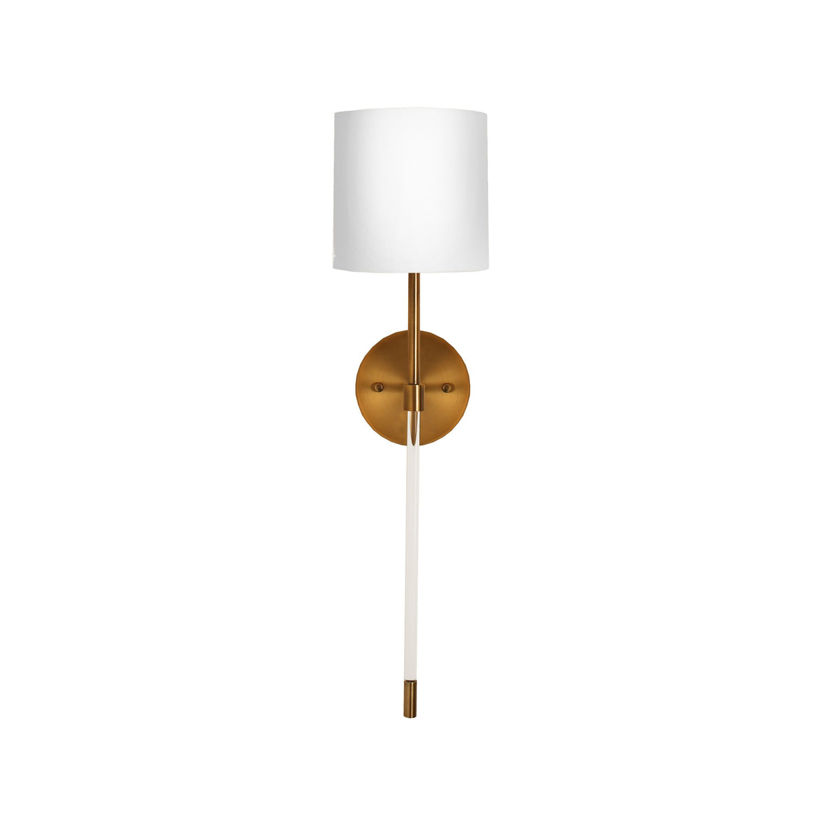 Bristow Acrylic &amp; Brass Wall Sconce by Worlds Away | Fig Linens 