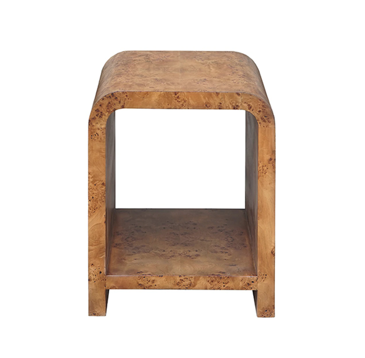 Dark Burl Wood Side Table by Worlds Away | Fig Linens and Home