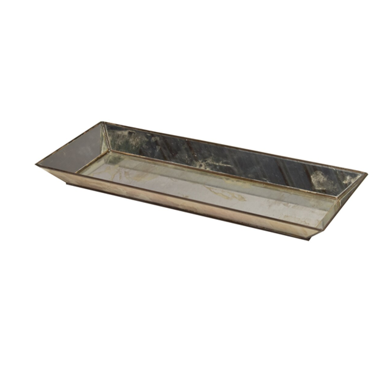 Rectangular Antique Mirror Tray by Worlds Away | Fig Linens