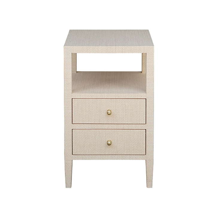 Natural Side Table with Drawers by Worlds Away | Fig Linens and Home