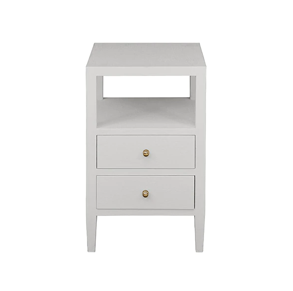 White Side Table with Drawers by Worlds Away | Fig Linens and Home
