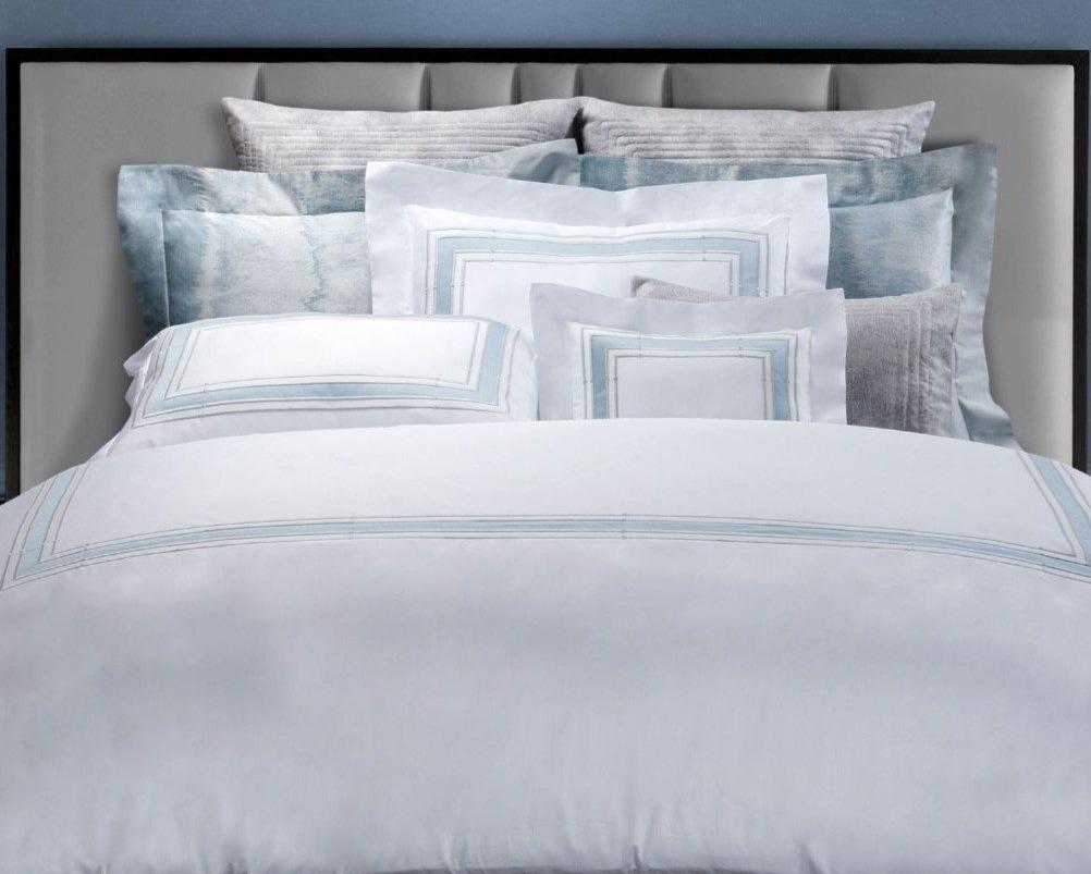 Parallele Embroidery Bedding by Dea Linens | Fig Linens and Home