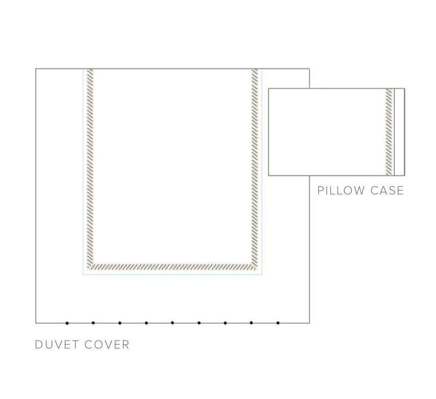 Fig Linens - Patrick Bedding by Dea Linens - Duvet cover and pillowcase