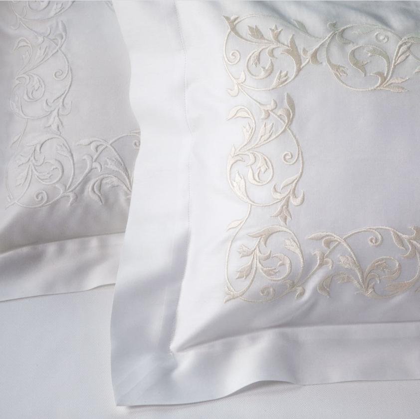 Fig Linens - Ramages Embroidered Bedding by Dea Linens