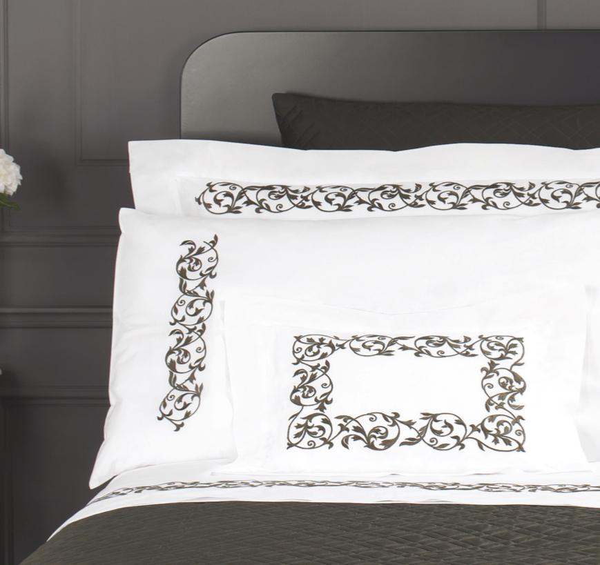 Ramages Embroidery Bedding by Dea Linens | Fig Linens and Home