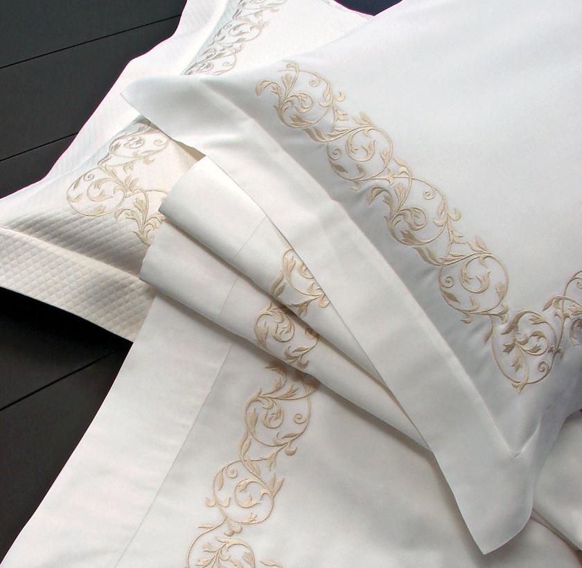 Ramages Embroidery Bedding by Dea Linens | Fig Linens and Home