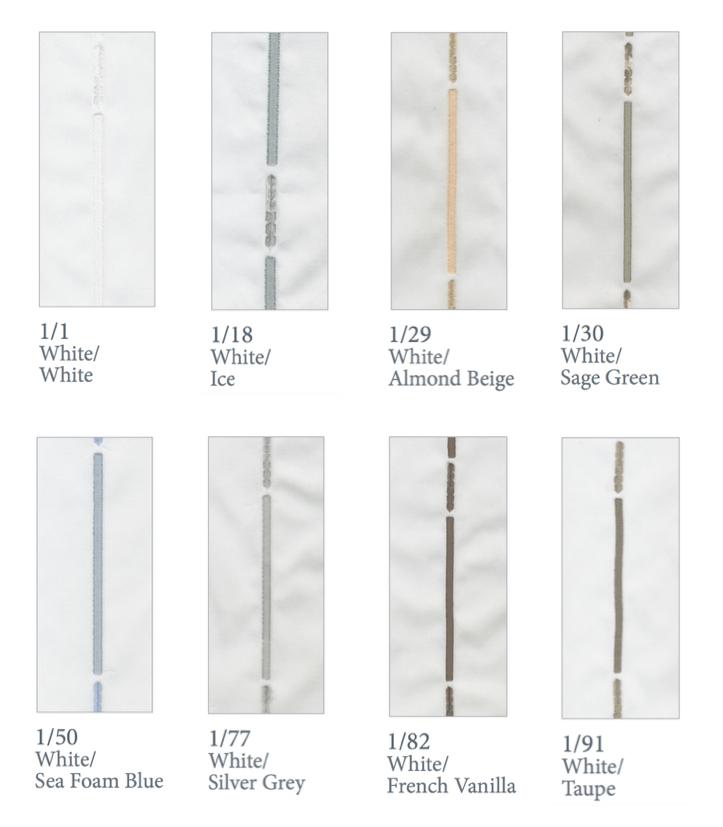 Fig Linens - Dea Linens -Strie Bedding - Thread Colors