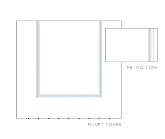 Fig Linens - Parallele Bedding by Dea Linens - Duvet and pillowcase