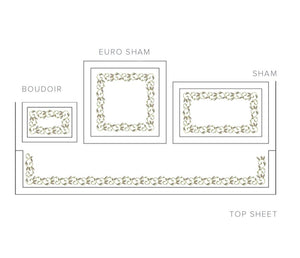 Fig Linens - Marina Embroidered Shams and sheets by Dea Fine Linens