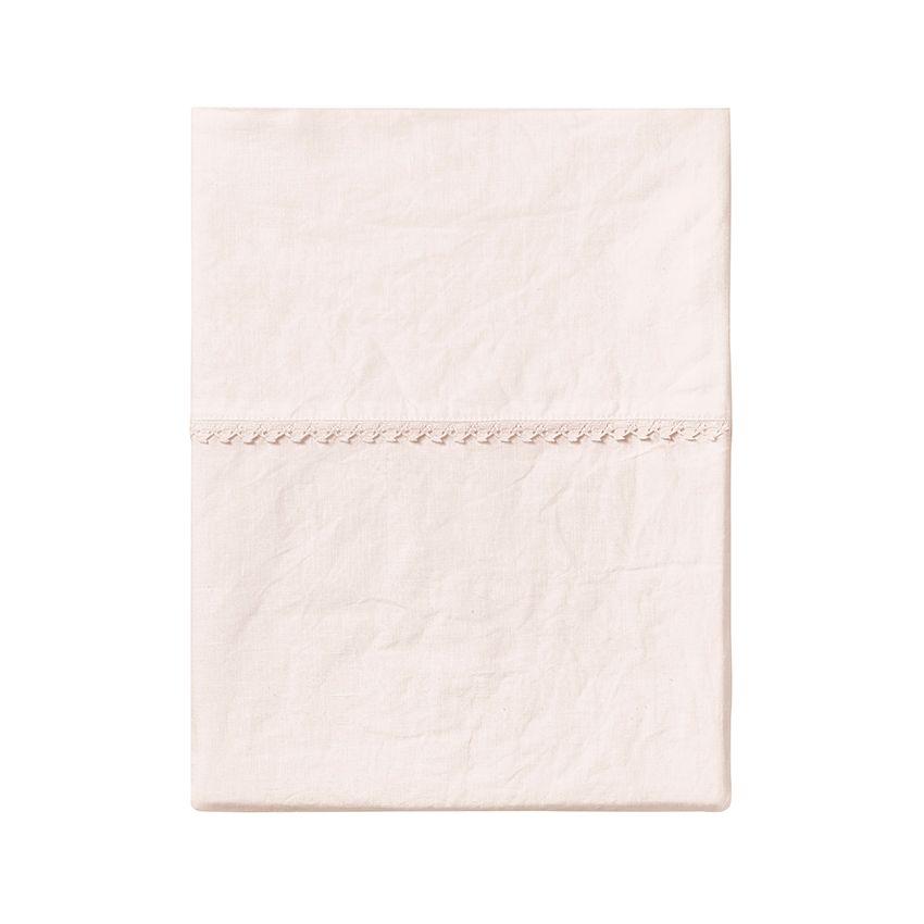 Fig Linens - Alexandre Turpault Bedding - Nouvelle Vague Pink Flat Sheet