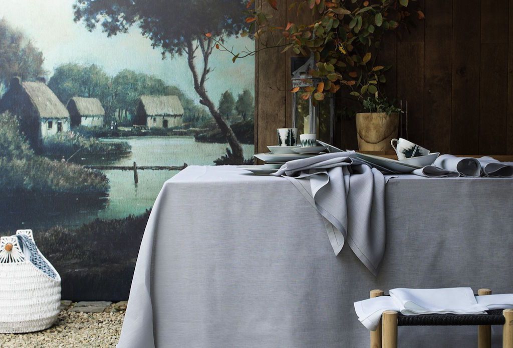 Florence Silver Table Linens by Alexandre Turpault | Fig Linens