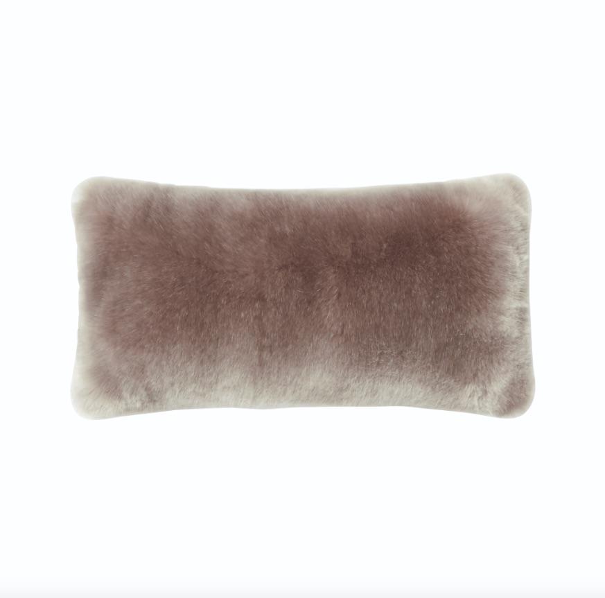 Fig Linens - Alexandre Turpault - Tsarine Faux Fur Lumbar Pillow