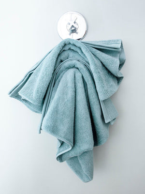 Fig Linens - Essentiel Iceland Blue Bath Towels by Alexandre Turpault