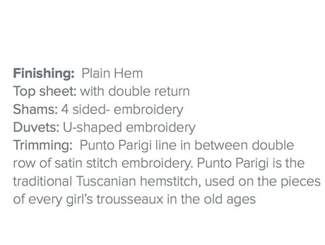 Fig Linens - Mark Bedding by Dea Fine Linens - Embroidery placement