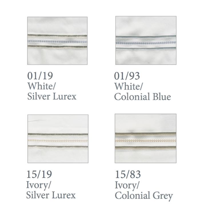 Fig Linens - Mark Bedding by Dea Fine Linens - Thread colors