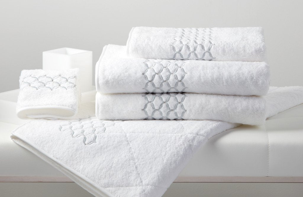 Novella Embroidered Bath Towels by Dea Linens | Fig Linens and Home