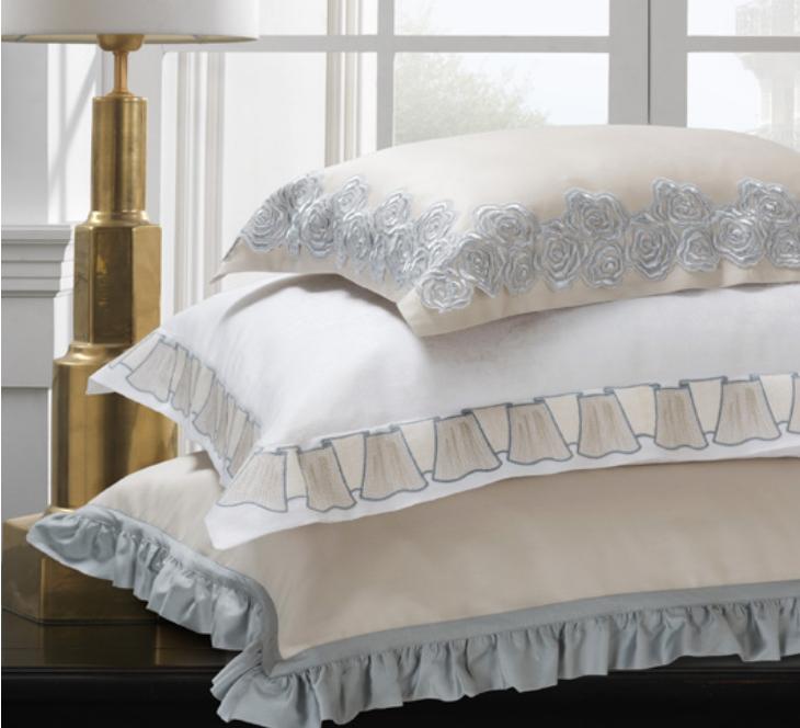 Olimpia Embroidery Bedding by Dea Linens | Fig Linens and Home