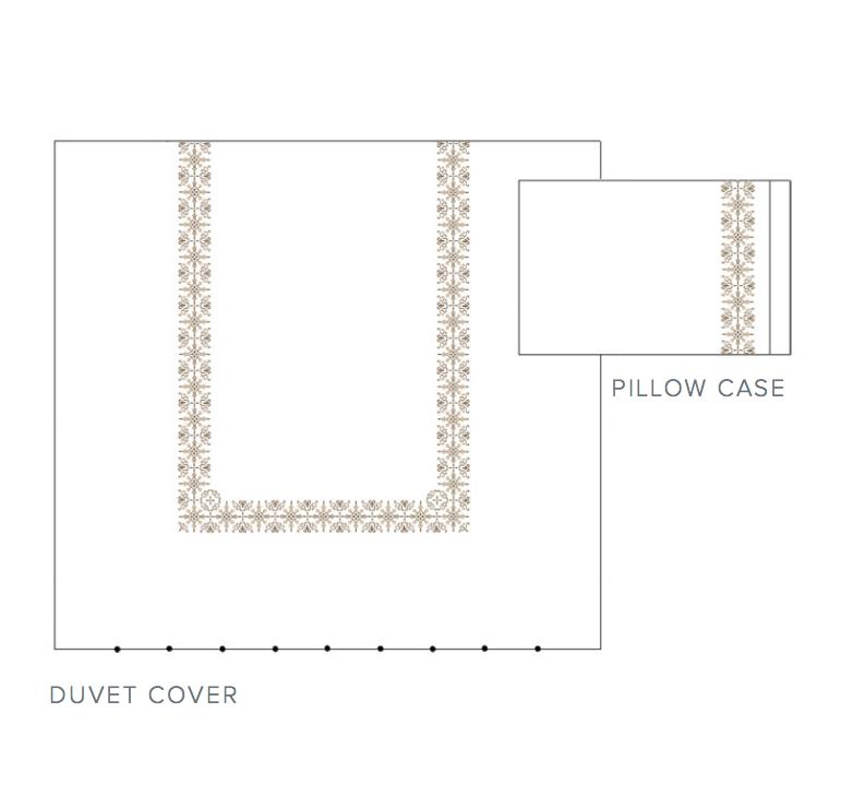 Fig Linens - Vanessa Embroidered Bedding by Dea Linens - duvet and cases