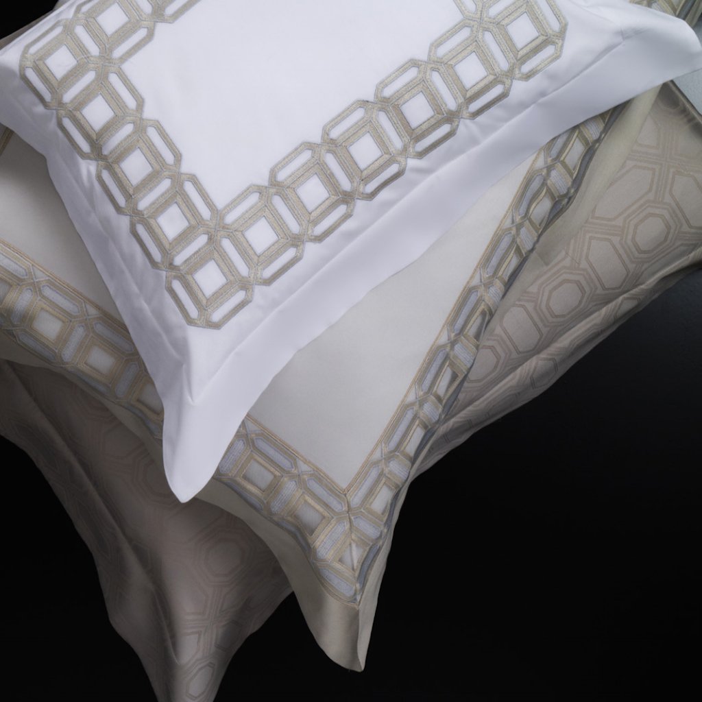 Versilia Embroidery Bedding by Dea Linens | Fig Linens and Home