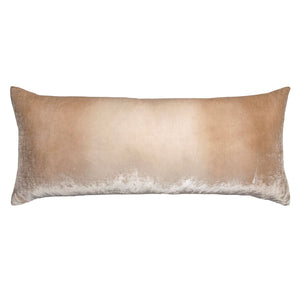 Latte Ombre Velvet Boudoir Pillow by Kevin O'Brien Studio -  Fig Linens