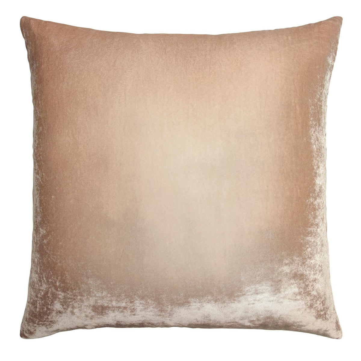 Fig Linens - Latte Ombre Velvet Decorative Pillow by Kevin O&#39;Brien Studio
