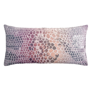 Fig Linens - Opal Snakeskin Velvet Decorative Pillow - Kevin O'Brien Studio
