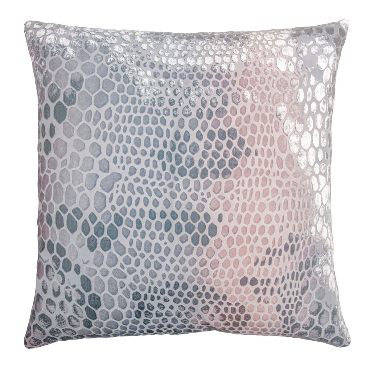 Snakeskin Moonstone Square Velvet Pillow by Kevin O&#39;Brien Studio | Fig Linens