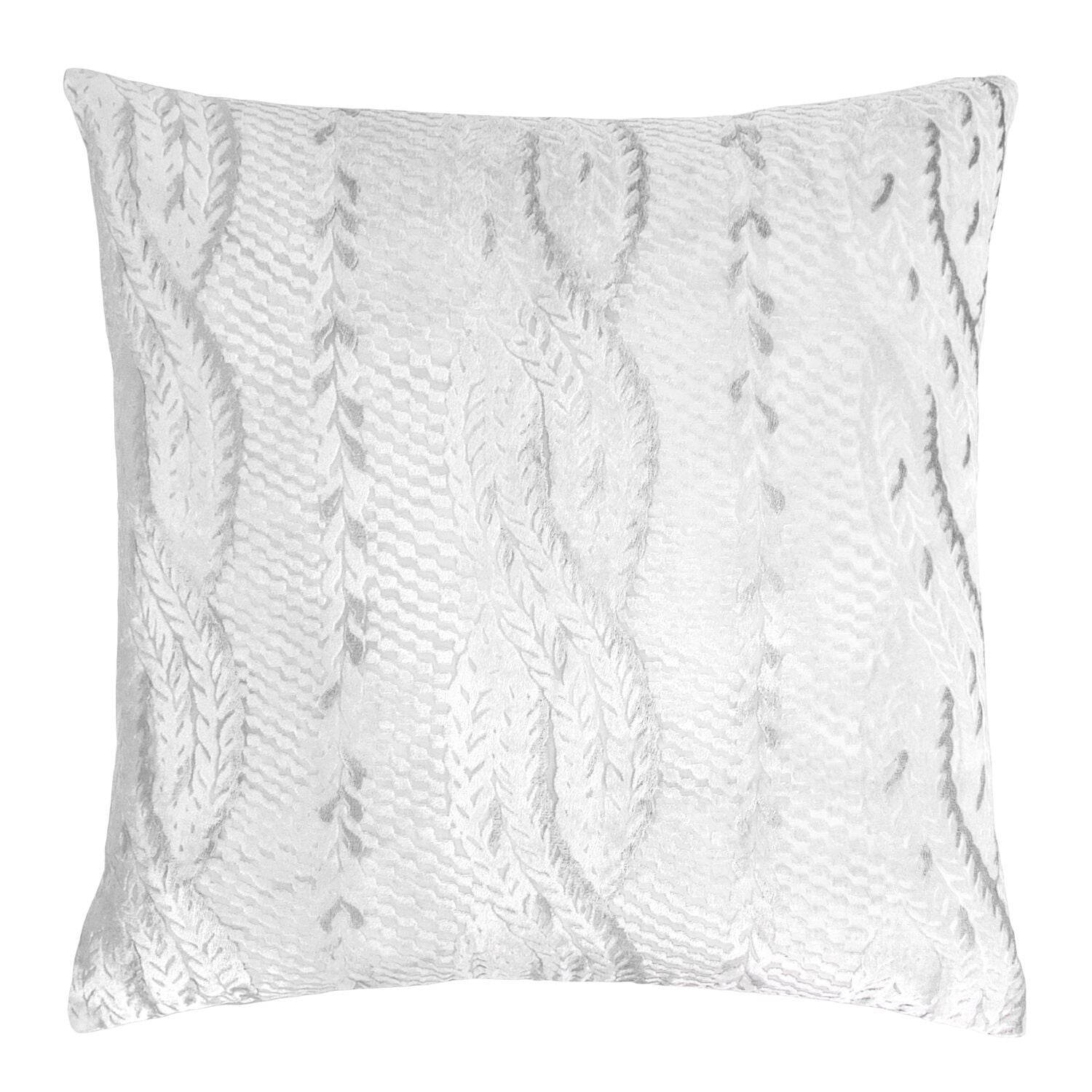 White Cable Knit Decorative Pillows by Kevin O'Brien Studio - Fig Linens 