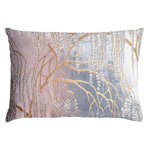 Willow Metallic Moonstone Velvet Decorative Pillow -  Kevin O'Brien Studio - Fig Linens 