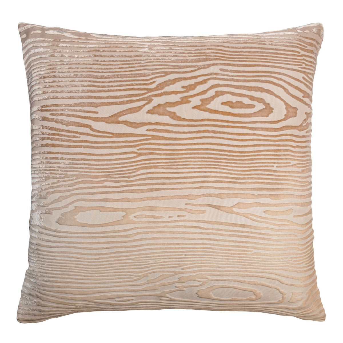 Latte Woodgrain Velvet Pillow by Kevin O&#39;Brien Studio | Fig Linens 