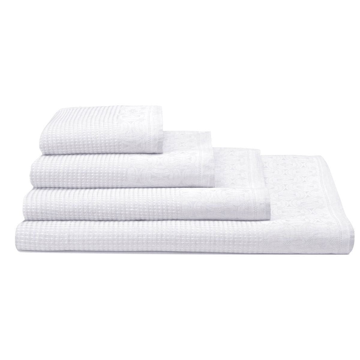 Lula White Linen Bath Towels by Le Jacquard Français | Fig Linens