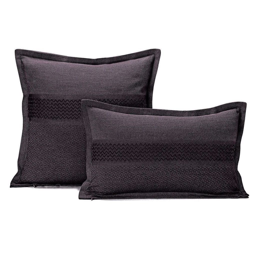 Slow Life Carbon Decorative Pillows by Le Jacquard Français - Fig Linens