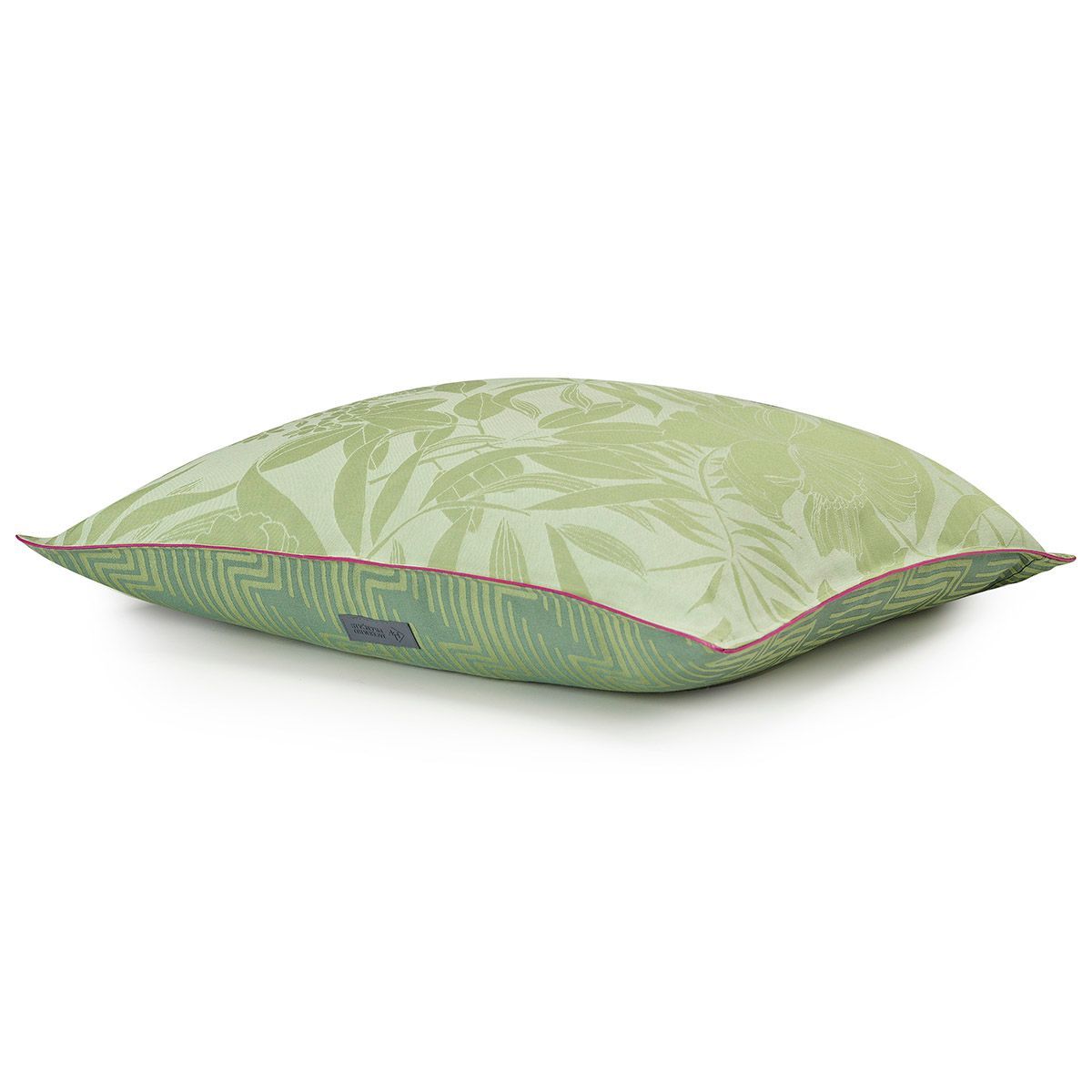 Fig Linens - Le Jacquard Francais Nature Urbaine Green Outdoor Square Pillow