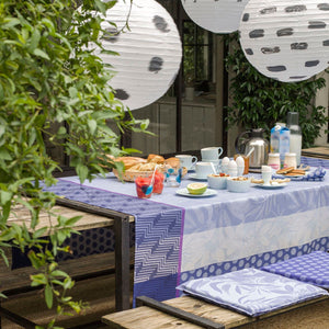 Fig Linens - Nature Urbaine Electric Outdoor Pillows and Tablecloths by Le Jacquard Français
