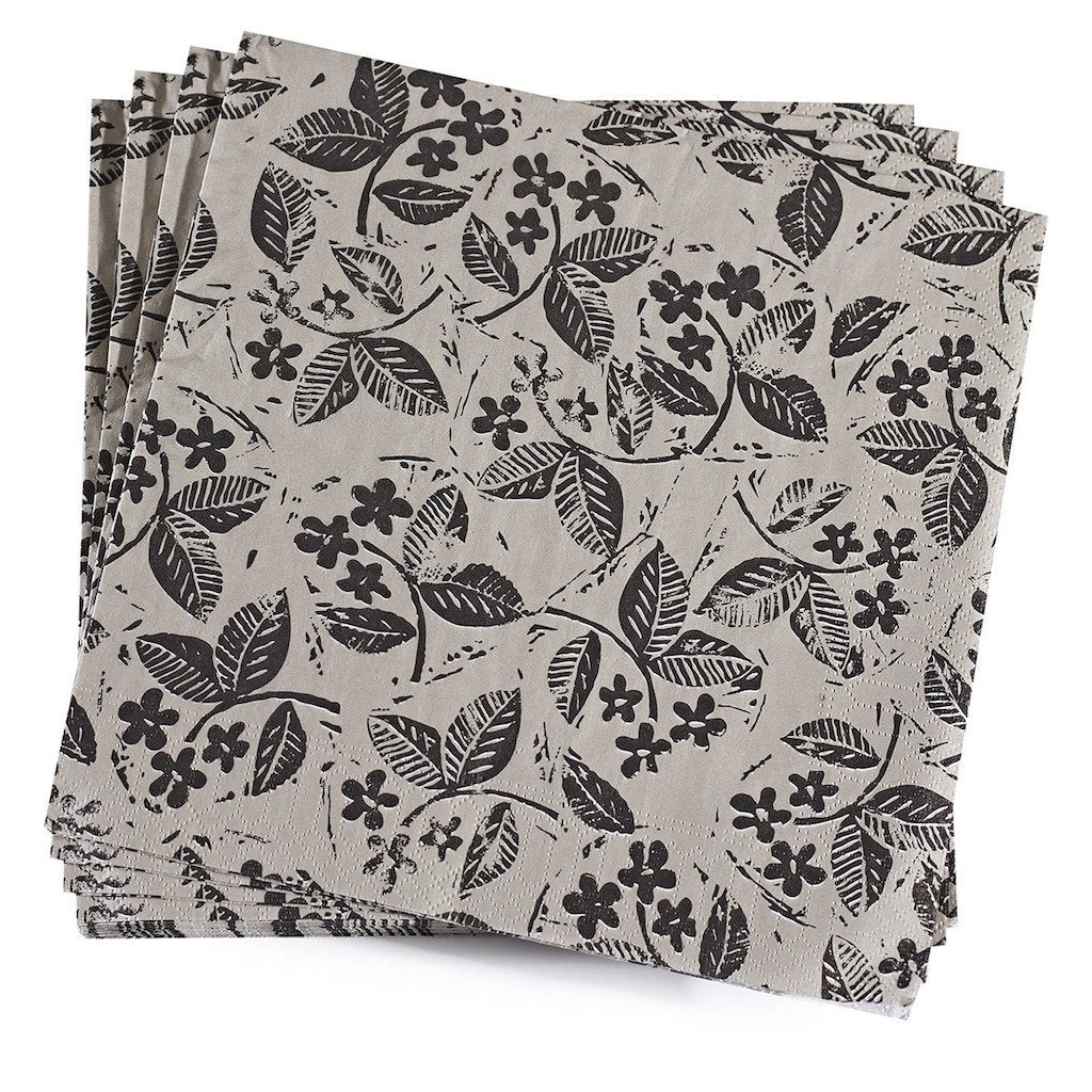 Slow Life Mini Carbone Paper Napkins by Le Jacquard Français | Fig Linens