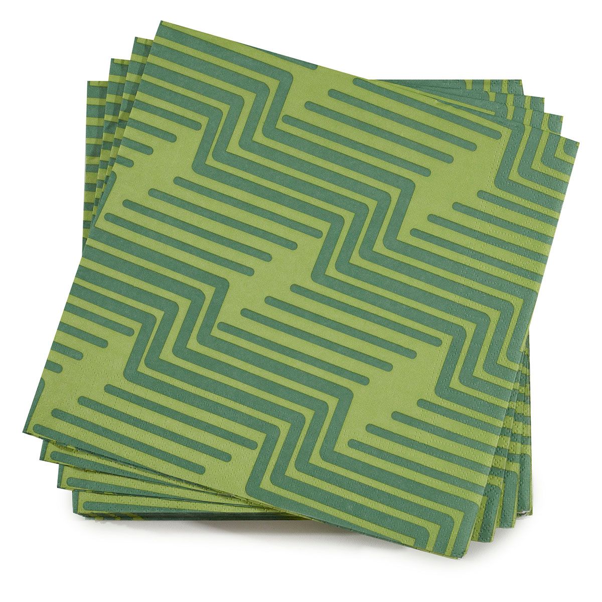 Fig Linens - Nature Urbaine Green Paper Napkins by Le Jacquard Français