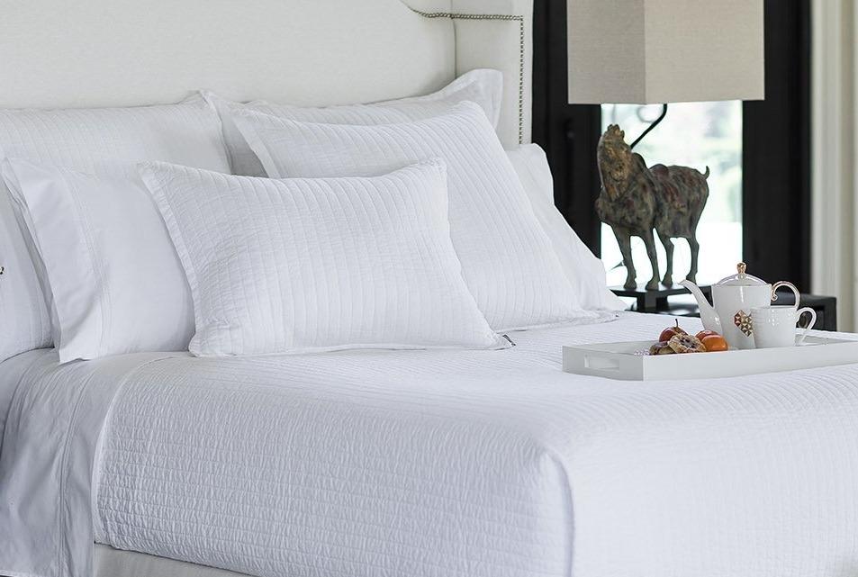 Tessa White Coverlet & Pillows by Lili Alessandra | Fig Linens