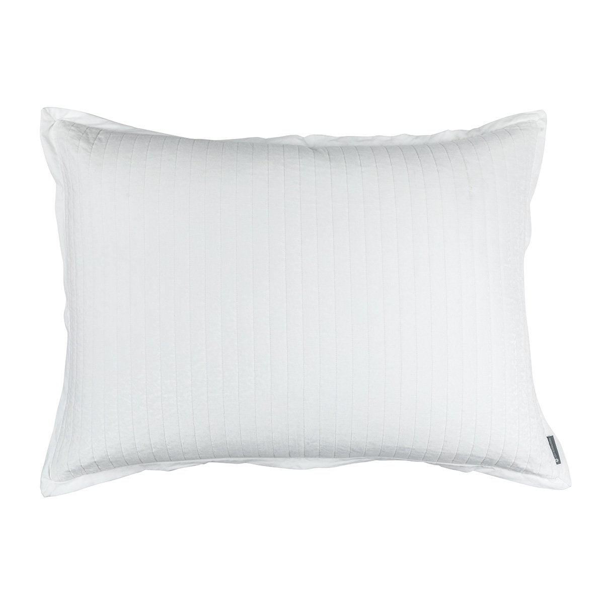Fig Linens - Lili Alessandra Bedding - Aria White Luxe Euro Pillow