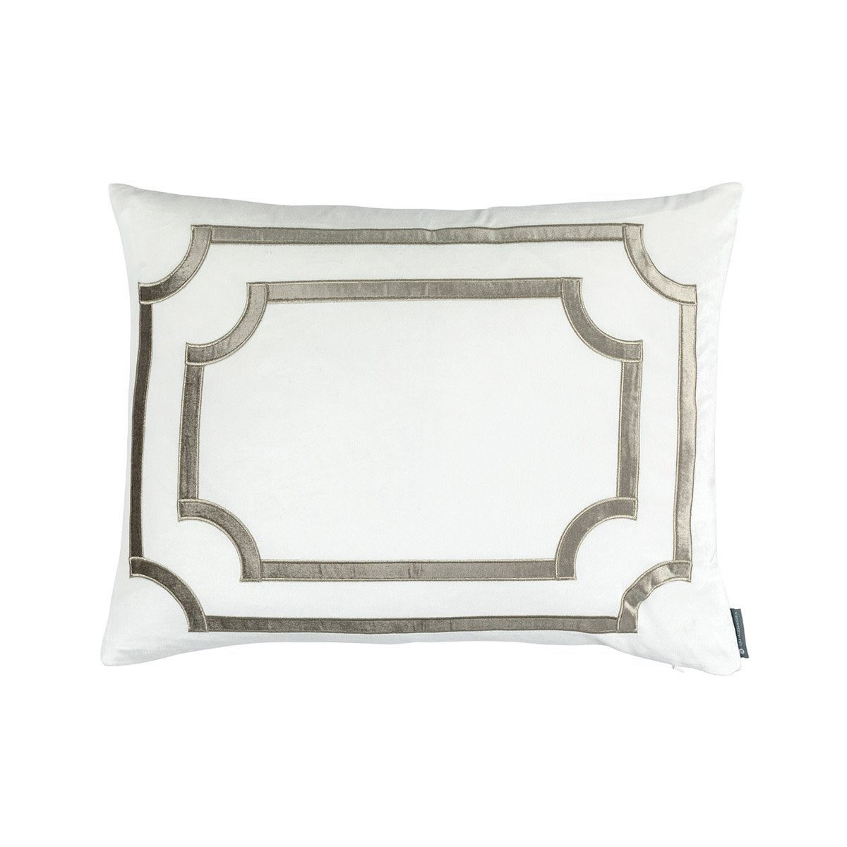 Fig Linens - Lili Alessandra Bedding - Soho Ivory and Fawn Velvet Standard Pillow