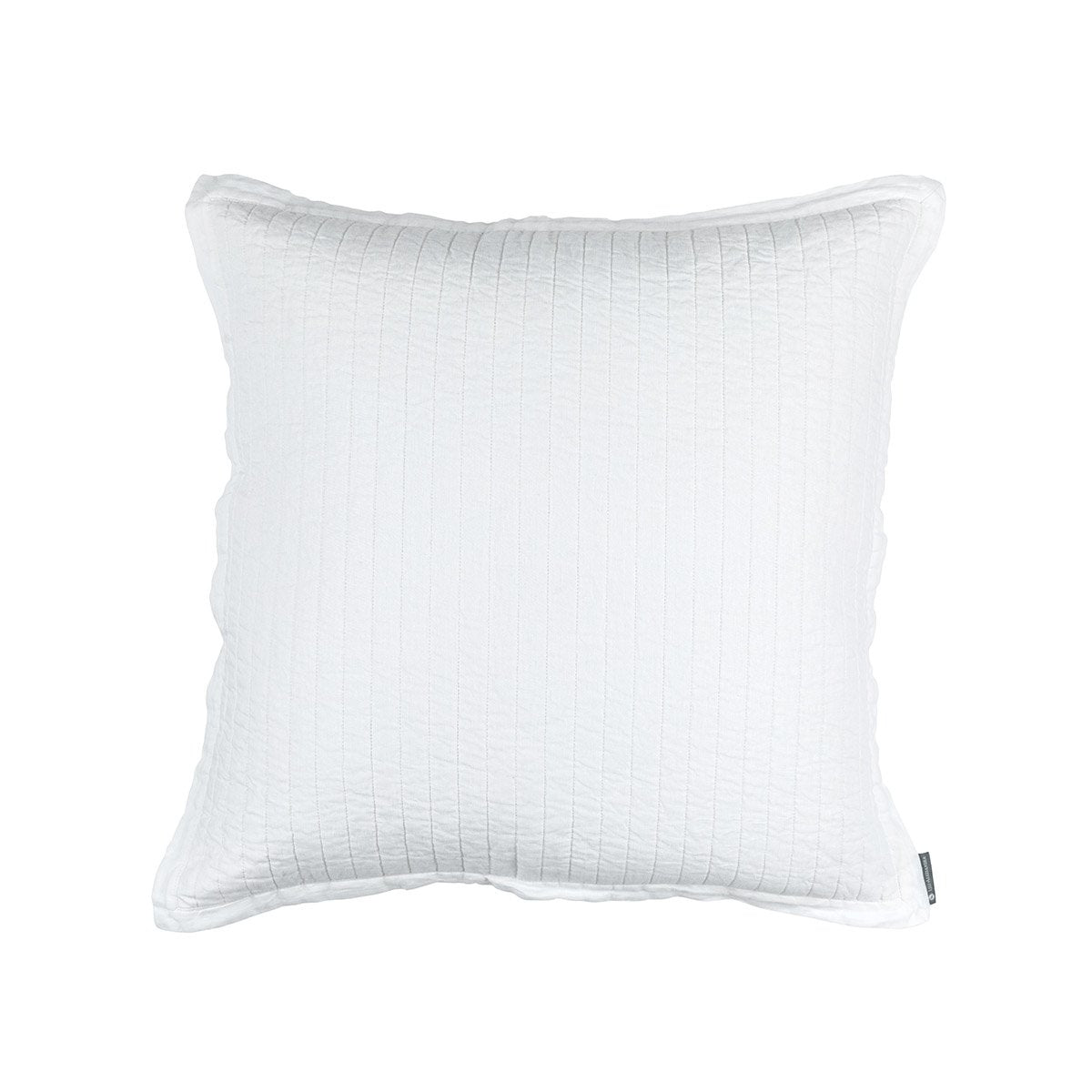 Fig Linens - Lili Alessandra Bedding - Tessa White Quilted Euro Pillow
