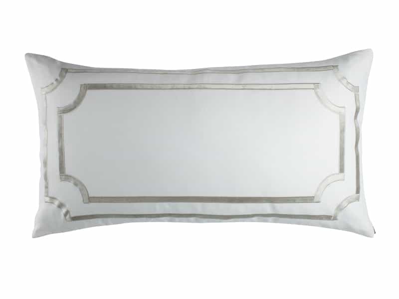 Fig Linens - Lili Alessandra Bedding - Soho Ice Silver King Pillow