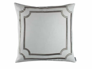 Fig Linens - Lili Alessandra Bedding - Soho Silver Euro Pillow