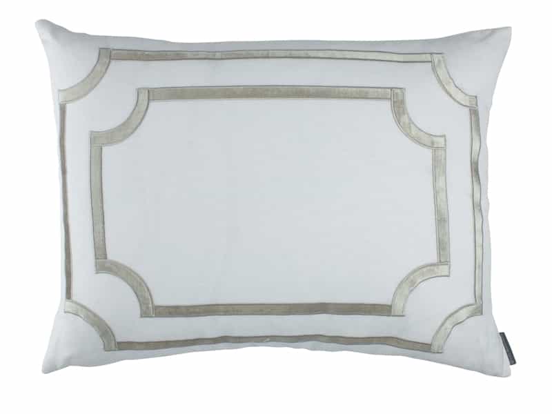 Fig Linens - Lili Alessandra Bedding - Soho Ice Silver Standard Pillow