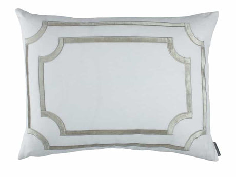 Fig Linens - Lili Alessandra Bedding - Soho Ice Silver Standard Pillow