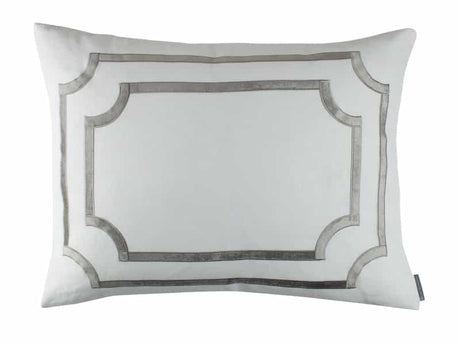 Fig Linens - Lili Alessandra Bedding - Soho Silver Standard Pillow