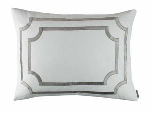 Fig Linens - Lili Alessandra Bedding - Soho Silver Standard Pillow