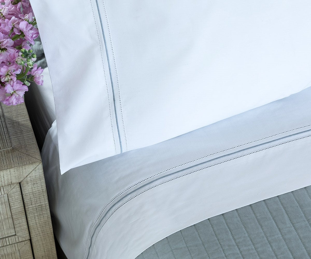 Bella White with Spa Sheet Set by Lili Alessandra | Fig Linens