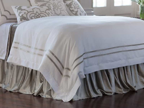 Fig Linens - Lili Alessandra Bedding - Soho Ice Silver Duvet Cover