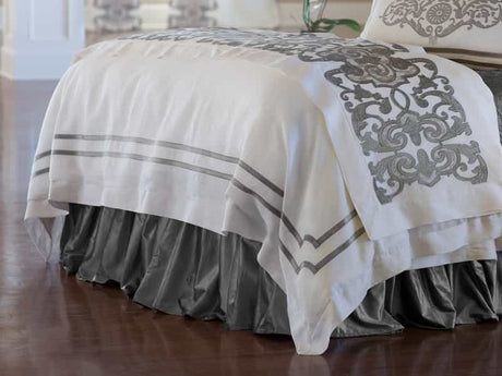Fig Linens - Lili Alessandra Bedding - Soho Silver Duvet Cover